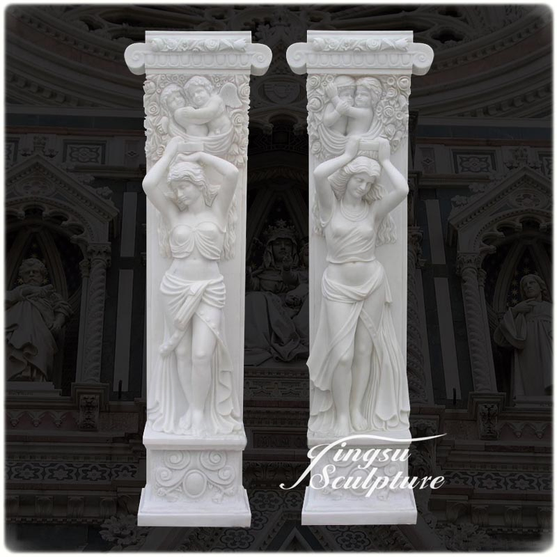 Popular Design Outdoor Indoor Decor Woman Statue Roman Column