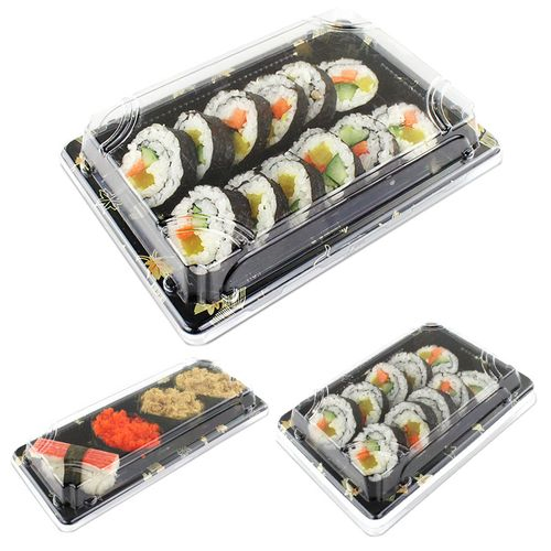 Sushi Packing Box Pet Plastic Disposable Packing Container Take out Boxes Sushi Tray