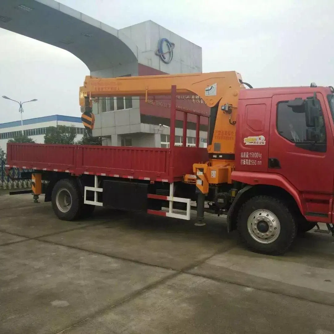 Truck Mounted Crane Powerful Jiangwei 8 Tons Straight Arm Crane with 4-Section Telescopic Arm