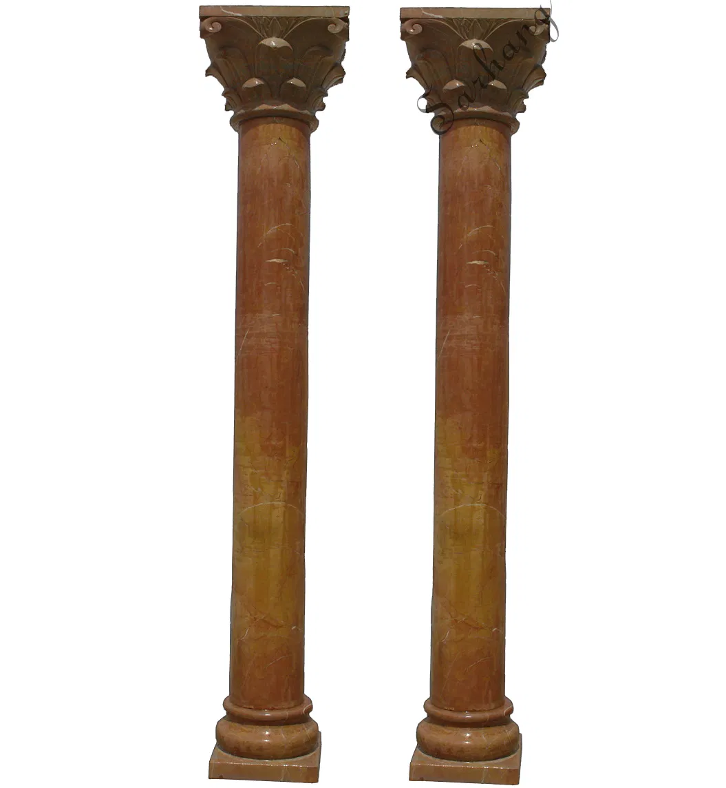 Customized Outdoor Building Decoration Pillars Natural Stone Marble Roman Column