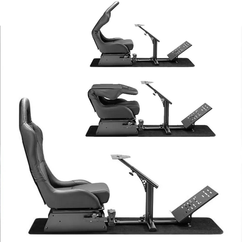 Wholesale Foldable Game Racing Simulator Bracket Seat Steering Wheel Stand and Chair Set