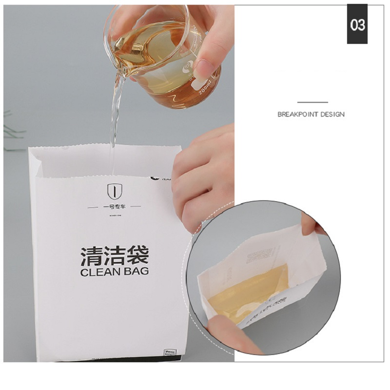 Wholesale Custom Disposable Waterproof White Kraft Paper Air Sickness Bag