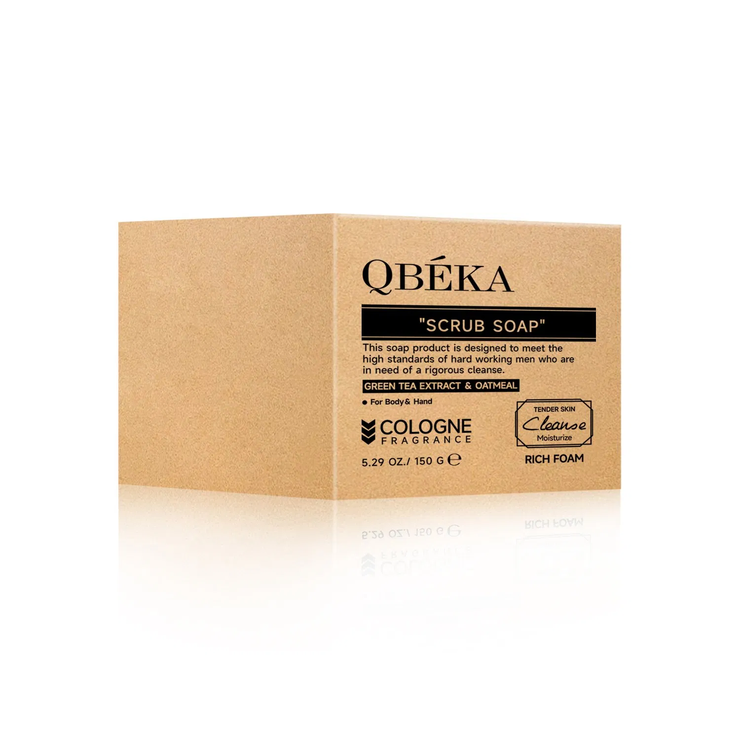 Qbeka Shaving Soap Smooths Beard Hairs Vegan Shavesoap Lightweight Silicone