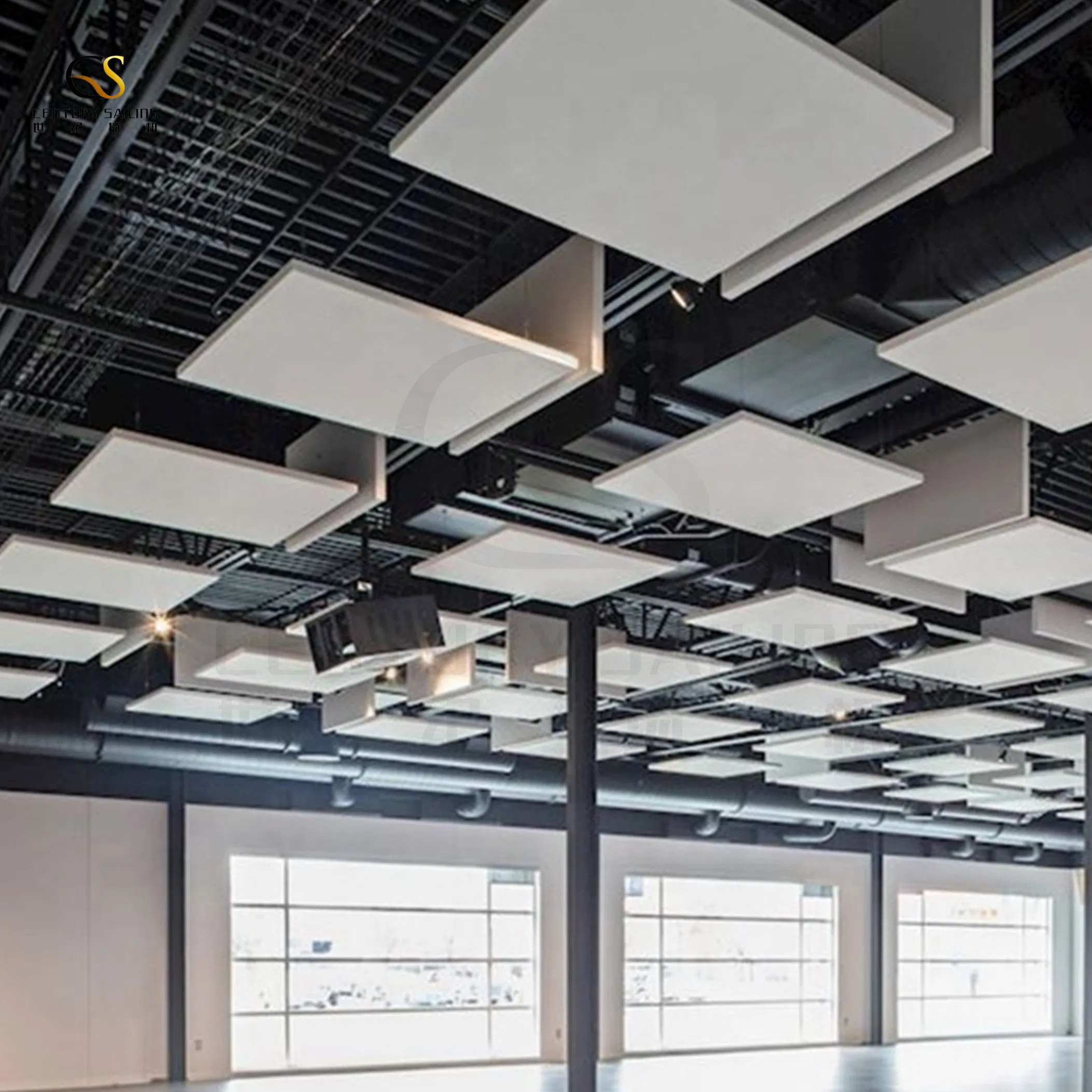 Factory Suspended Board Glass Wool Sound Stop Ceiling Fiberglass Ceiling