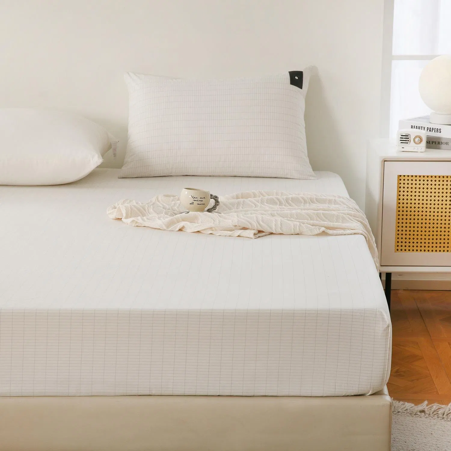 Grounding Sheets King Size Organic Cotton and Silver Fiber Wellness Sleep Grounding Fitted Sheet