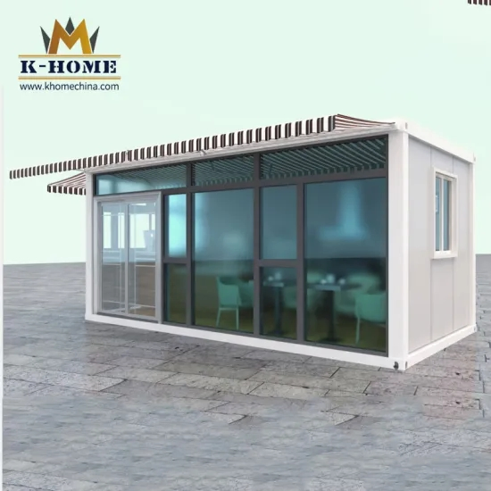 Portable Home Movable Container Snack Shop with Glass Wall