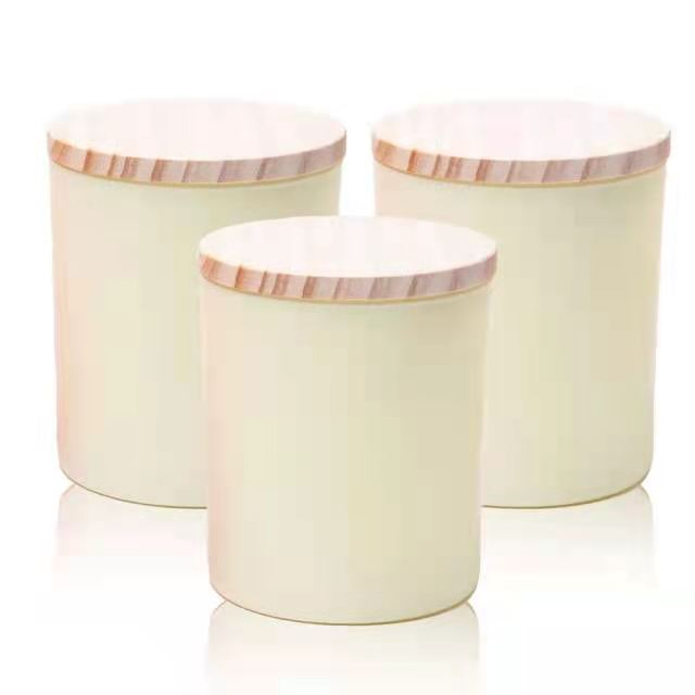 Wholesale Custom Matt Yellow Glass Jars Containers for Candle Making 10oz 300ml