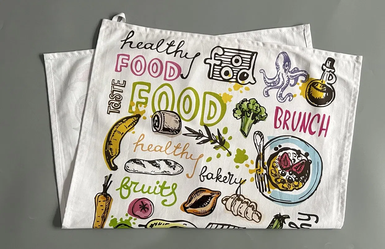 Hot Sell Custom Printed Kitchen Napkin Tea Towel