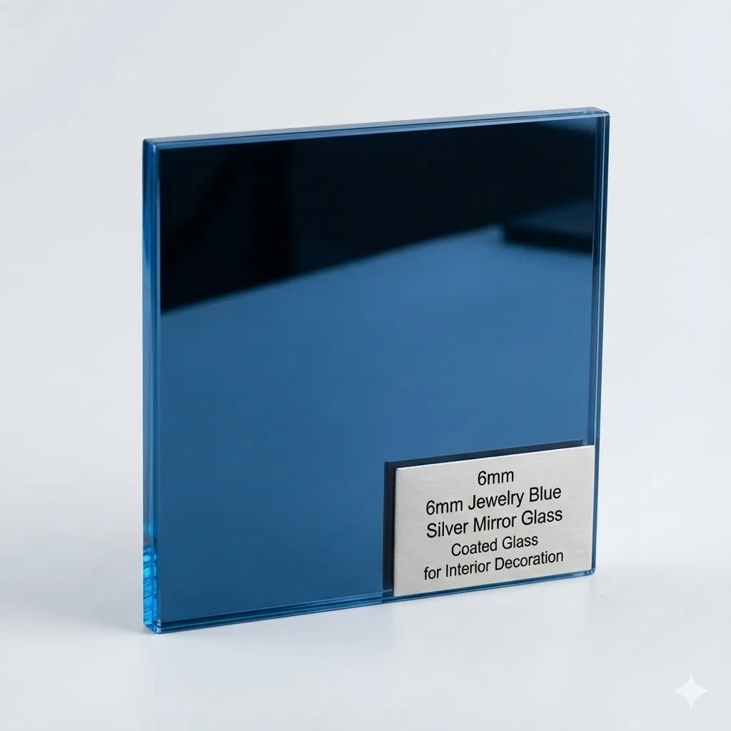 Elegant 6mm Blue Silver Mirror Glass for Luxurious Spaces