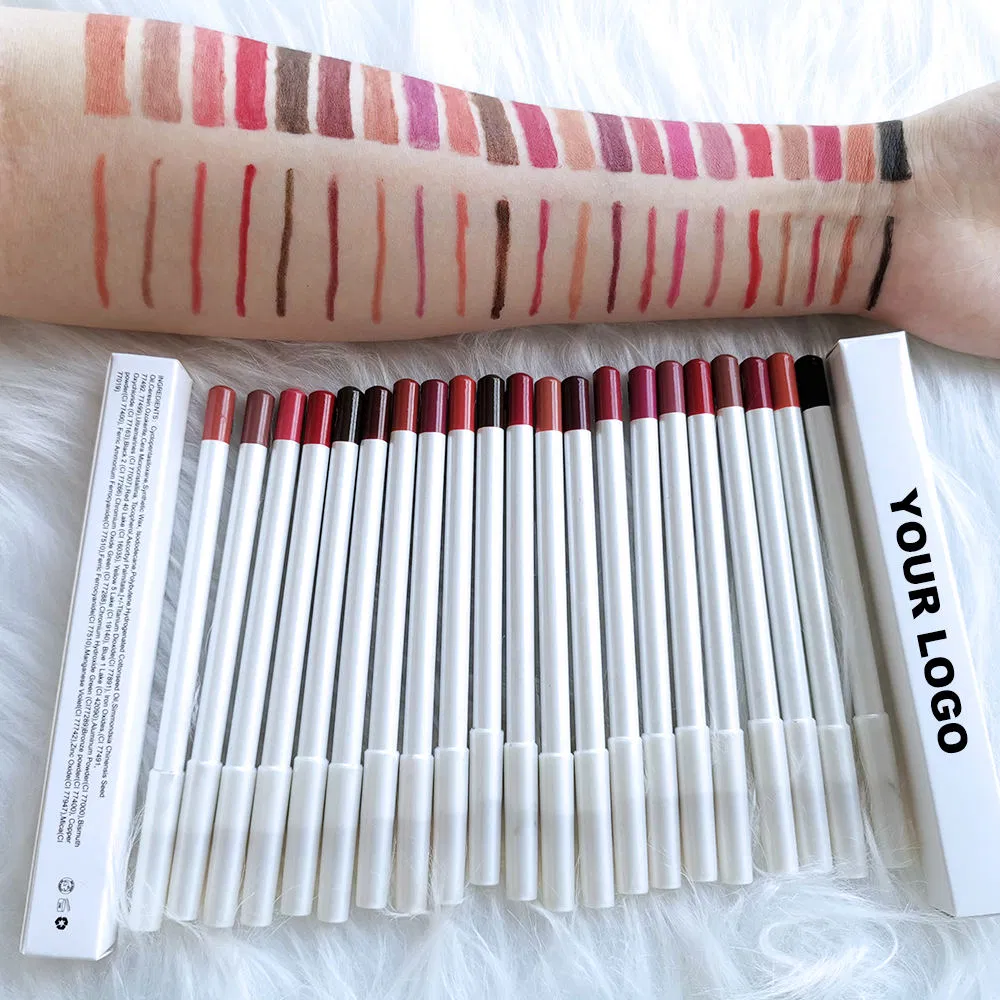 Nude Roll on Makeup Lip Pencil Liner Vegan Logo Lip Cream Brown Waterproof