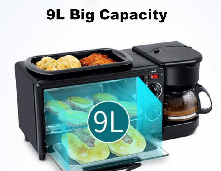 Multifunctional Three-in-One Coffee Grill Bread Breakfast Machine