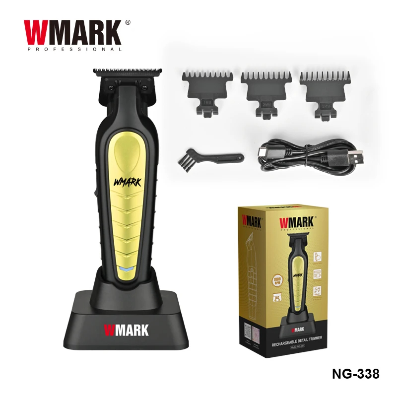 Wmark Ng-338 Wholesale 7000rpm Professional Barber Hair Trimmer Dlc Blades and Ceramic Blades Cordless Hair Trimmers for Salon