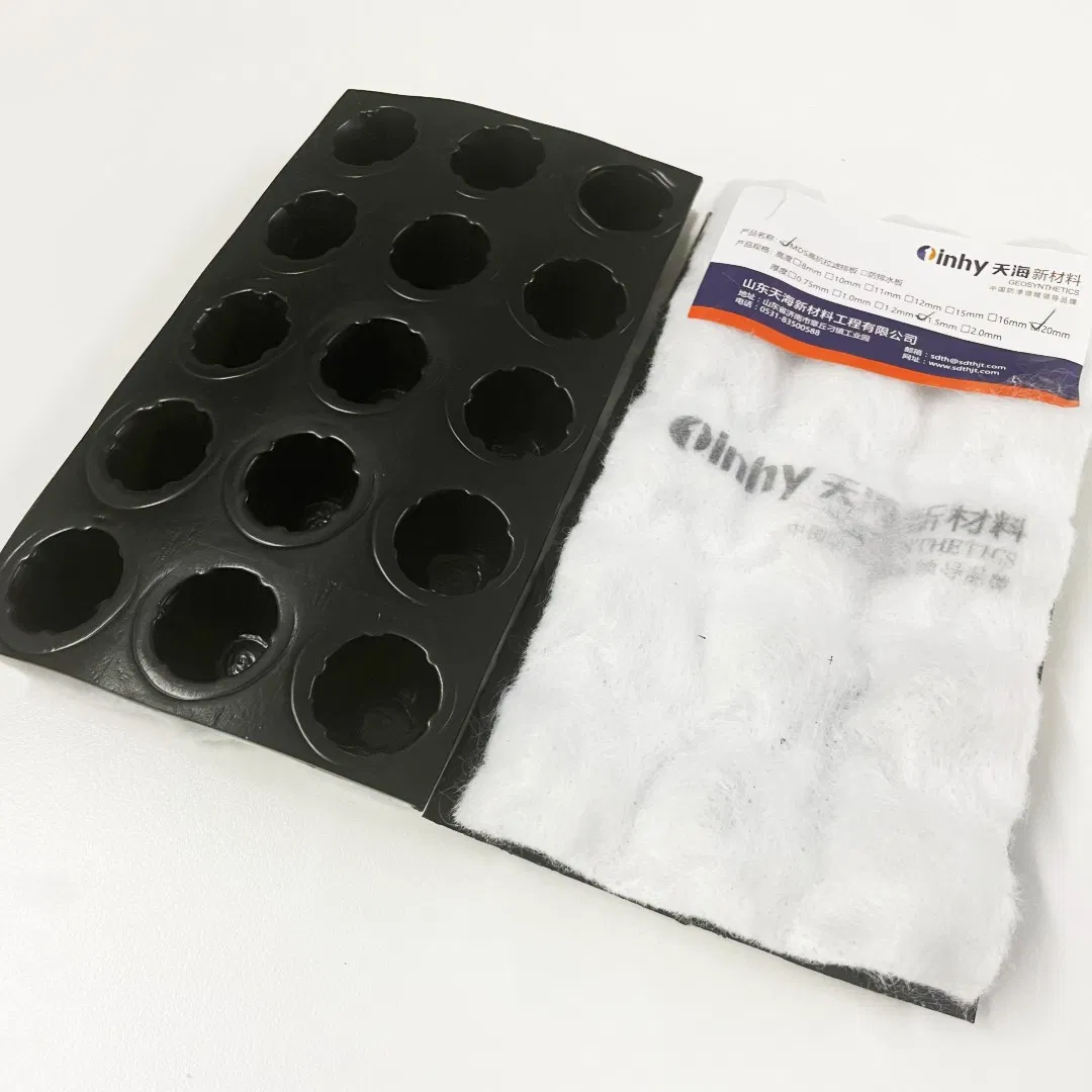 Drain Membrane Plain 15mm Studs Dimple Geomembrane for Landfill