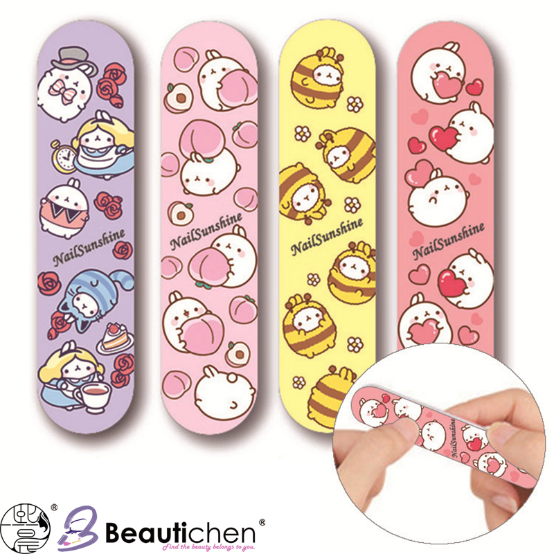 Beautichen Cute Cartoon Nail Files – Double-Sided Emery Boards with Adorable Bunny Designs for Kids & Adults, Portable Manicure Tools