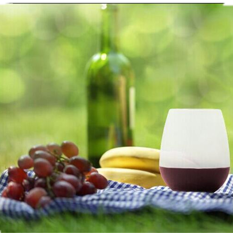 Силиконовая складная чашка для вина и сока