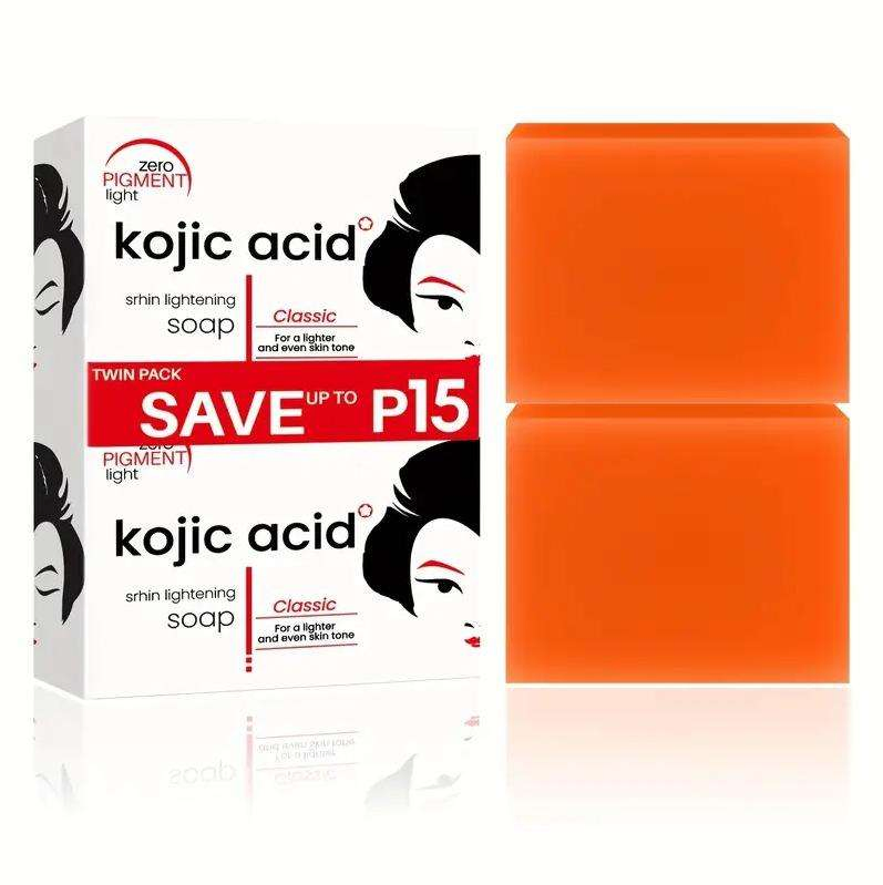 200g Solid Herbal Kojic Acid Papaya Soap Handmade Bar for Acne & Dark Spots Brightening Body & Hand Care