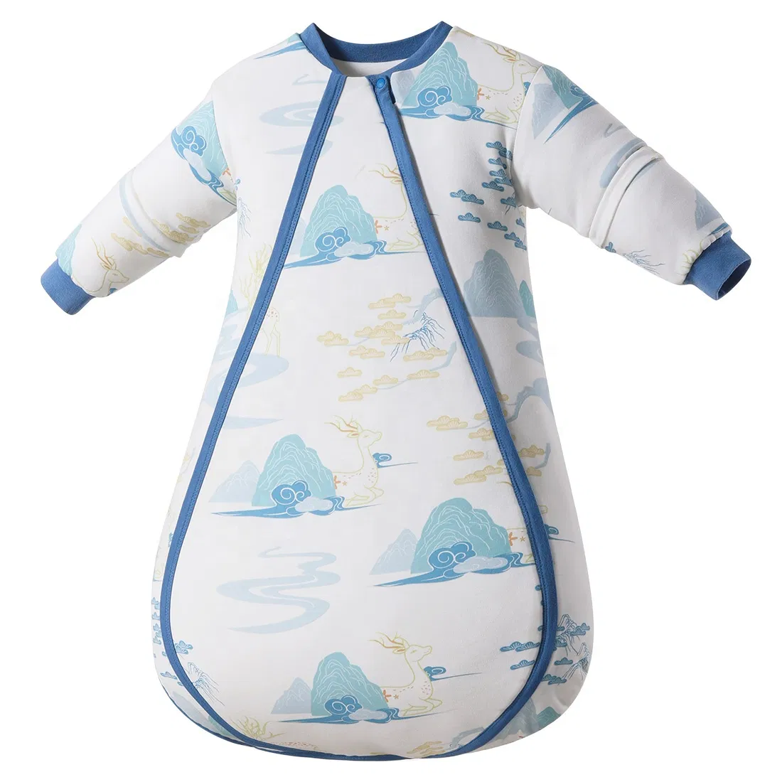 High Quality Two Way Zipper Organic Cotton Thermostatic Kids Baby Sleep Bag