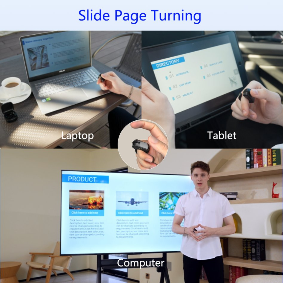 Умное кольцо с сенсорной панелью и трекингом здоровья