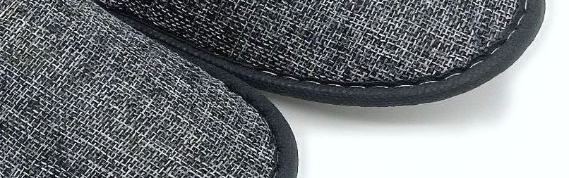 New Eco-Friendly Hotel Slippers Manufacturer Grey Linen SPA Slippers Sustainable Biodegradable Eco-Friendly Slippers for Hotels Disposable