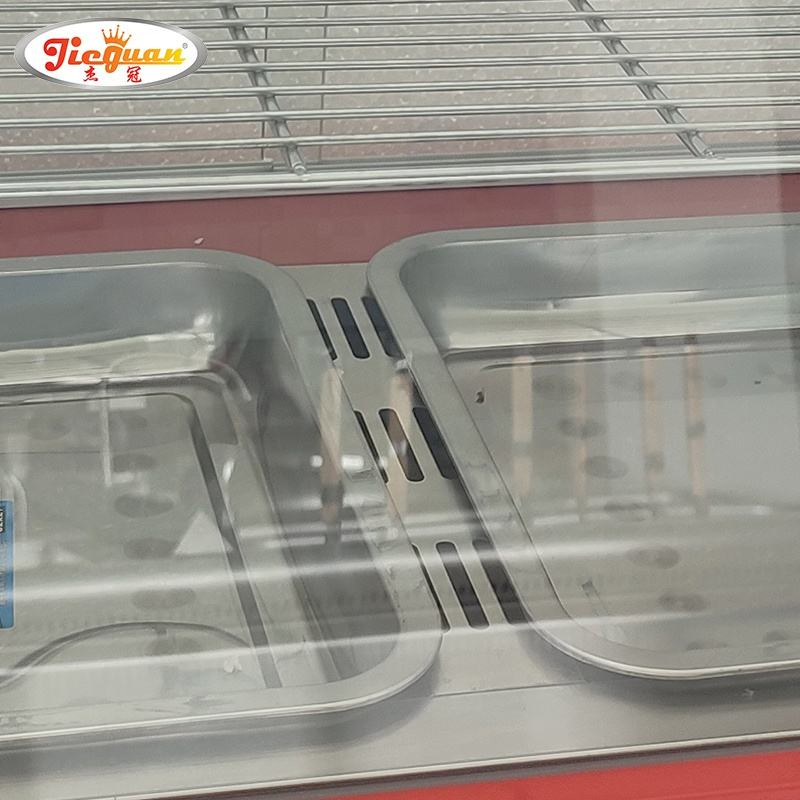 Roast Chicken Warmer Cabinet Hot Food Keeping Storage Curved Showcase