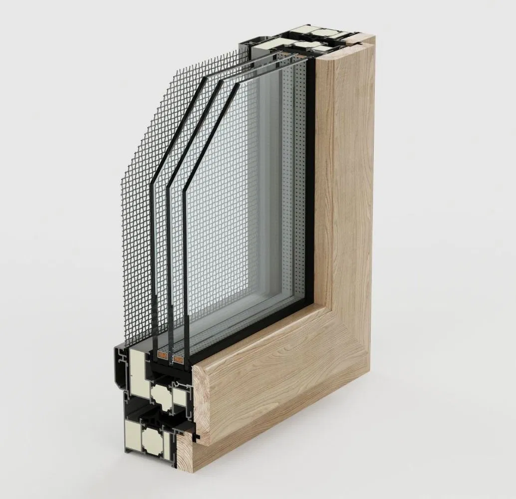 Custom Size Wood-Aluminum Composite Inswing Window with CSA Certificated for Home Renovation