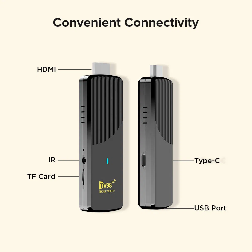 TV Stick ATV X9: Android 14, 2ГБ+16ГБ, 8K, Bluetooth 5.0