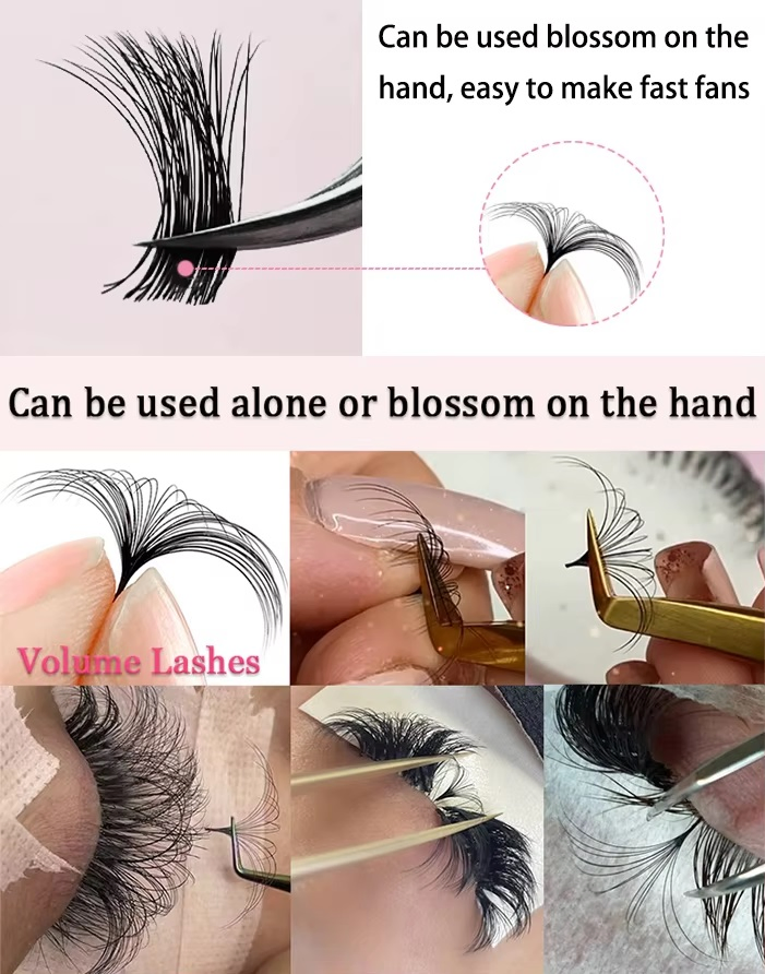 0.03 0.05 0.07 Easy Fan Lashes 6-25mm Extremely Soft Easy Fanning Eyelash