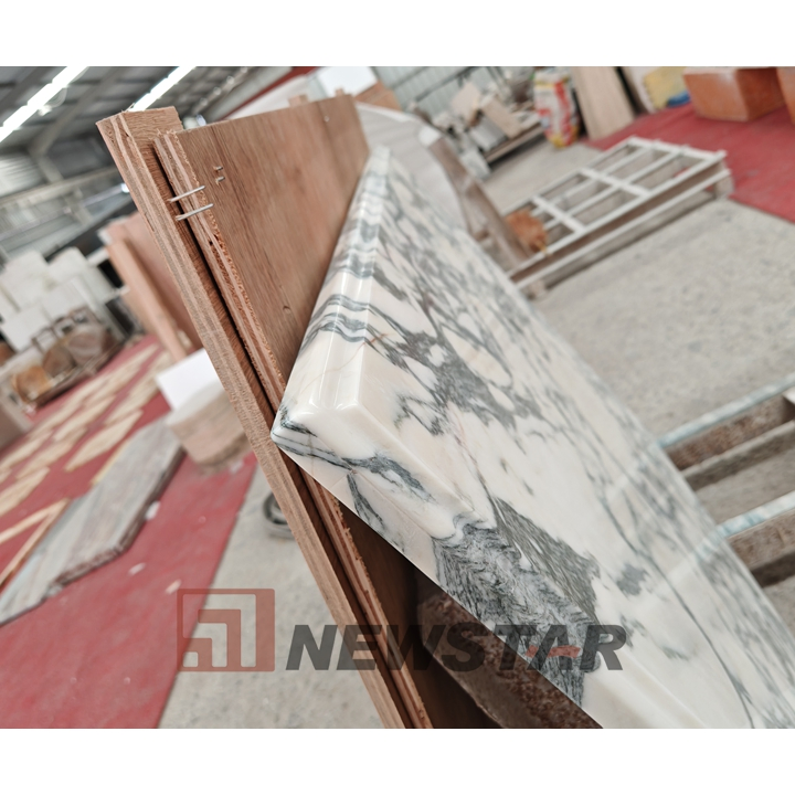 Hot Sales Arabescato Marbles Polished Surface Interior Design, White Marble Slab Floor Tile Countertop