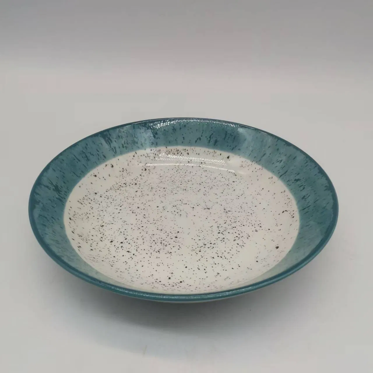 8"Coup Moon Soup Plate Stamp Decal Ceramic Porcelain Tableware