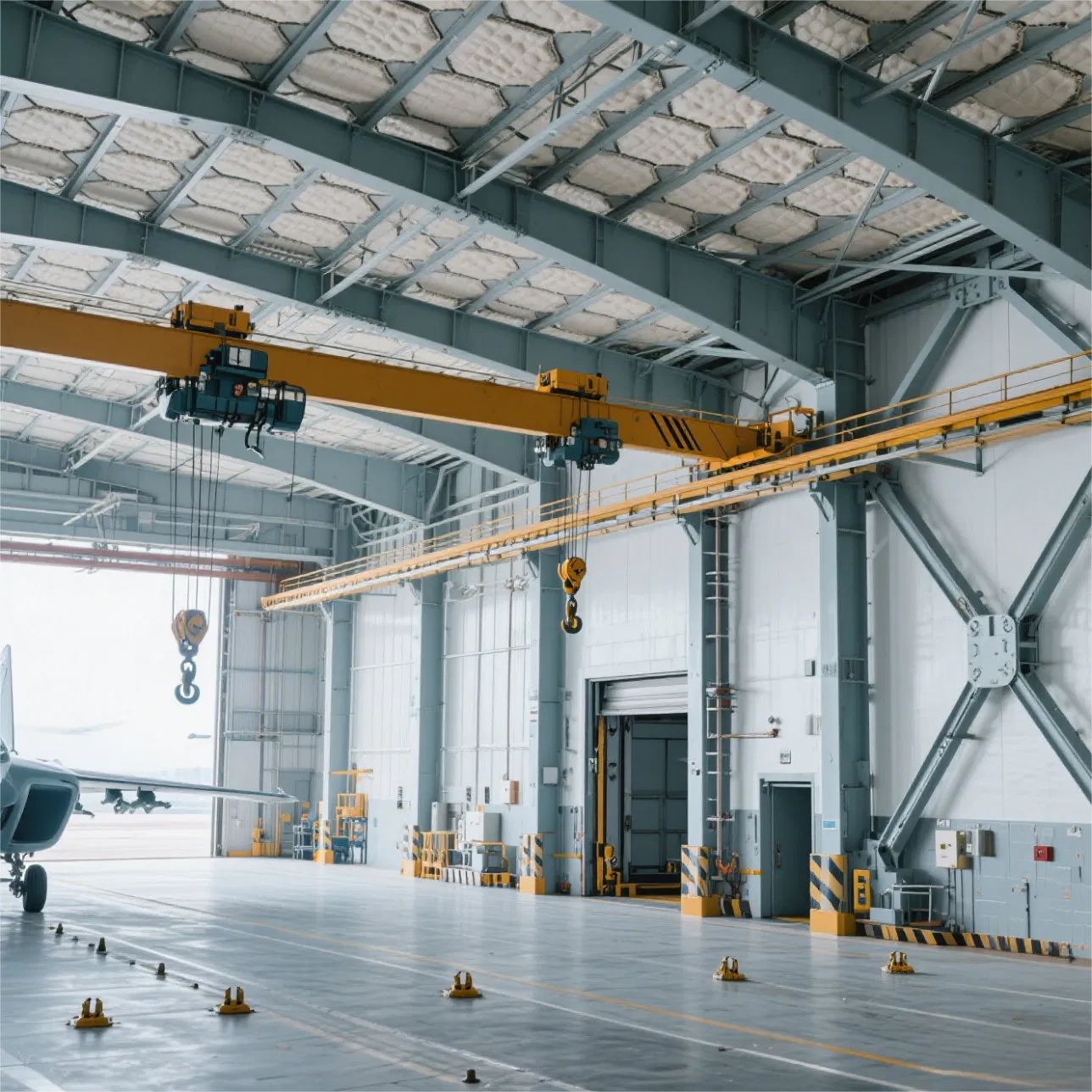 Modular Steel Frame Hangar with Quick Assembly (45-60 Days) Galvanized Wind-Resistant (Grade 13) for General Aviation Airports Airfields