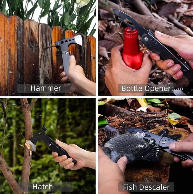 High Quality Folding Survival Tactical Stainless Steel Axes for Outdoor Adventure