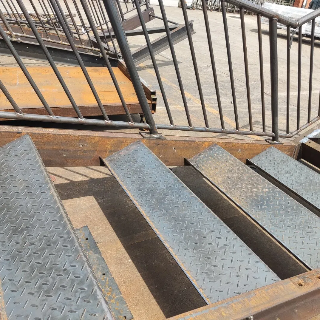 Light Metal Structures Welded Ms Steel Staircase