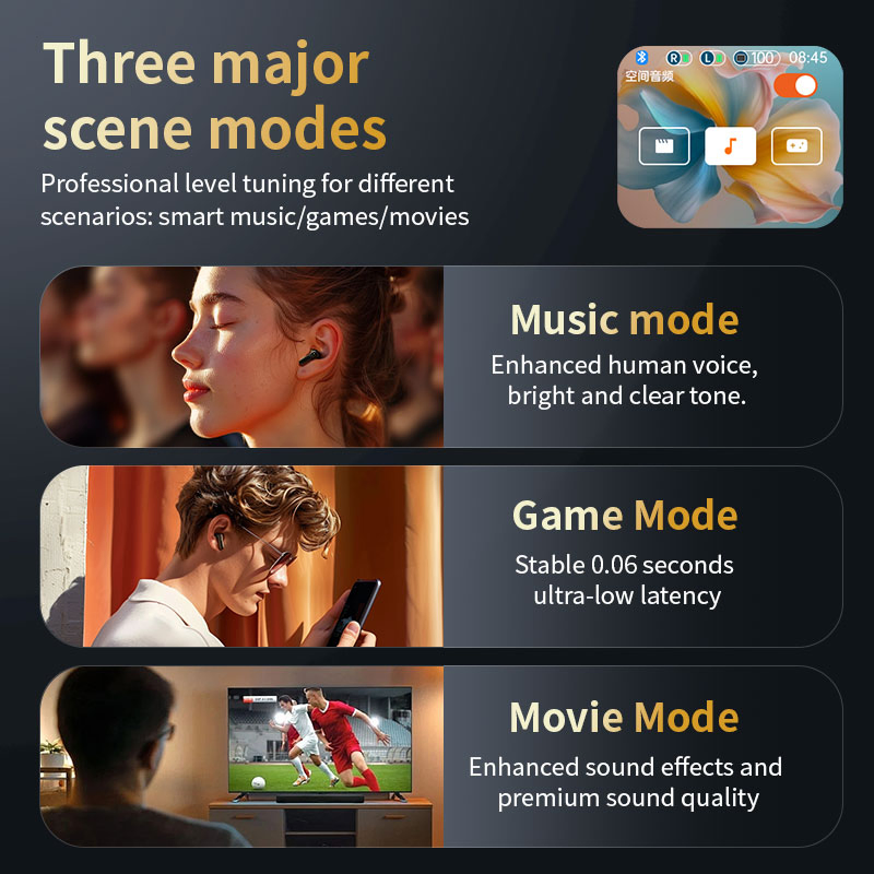 Беспроводные наушники TWS ANC+ENC с сенсорным экраном