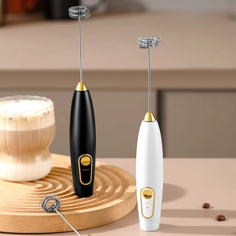 2025 Hot Kitchen Accessories Rechargeable Stainless Steel Mini Mixer Electric Milk Frother
