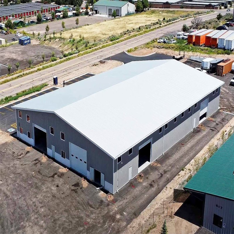 Pre Engineered Building Large Span Customized Prefabricated Metal Frame Light Steel Structure Construction Buildings Hangar Shed Storage Warehouse