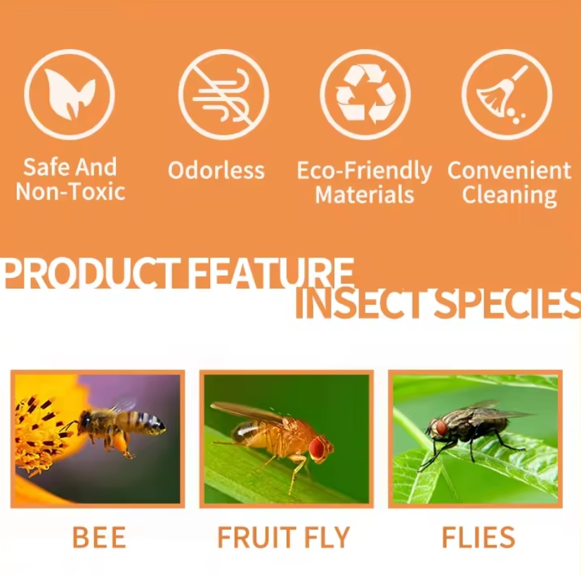 New Pumpkin Light Shaped Fruit Fly Trap Hanging Flea Trap