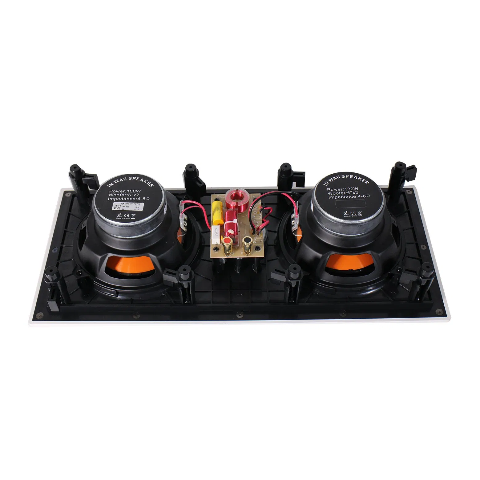 Home Surround Theater System HiFi Sound 6.5 Inch 100W 8 Ohm 2 Way in Wall Speaker with Crossover