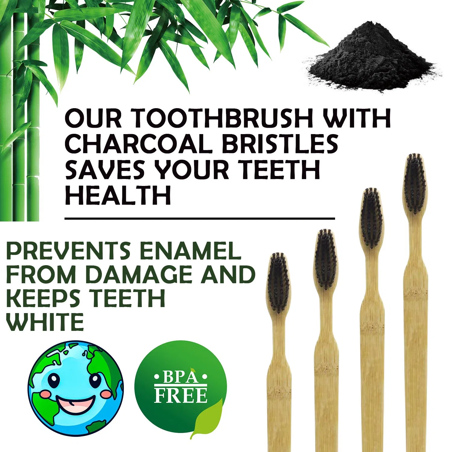 Recyle Bamboo Toothbrush for Travel Hotel Home Use