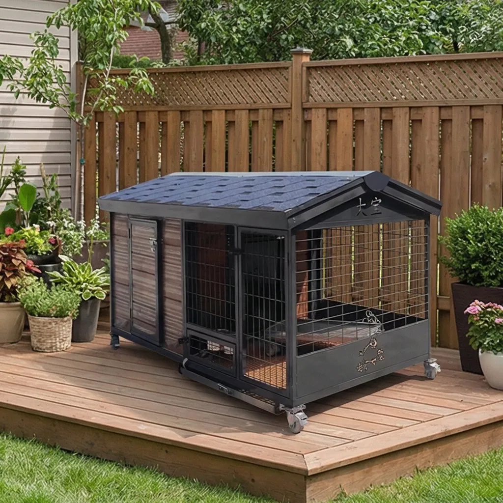Four Seasons Solid Wood Waterproof Small Cat and Dog House