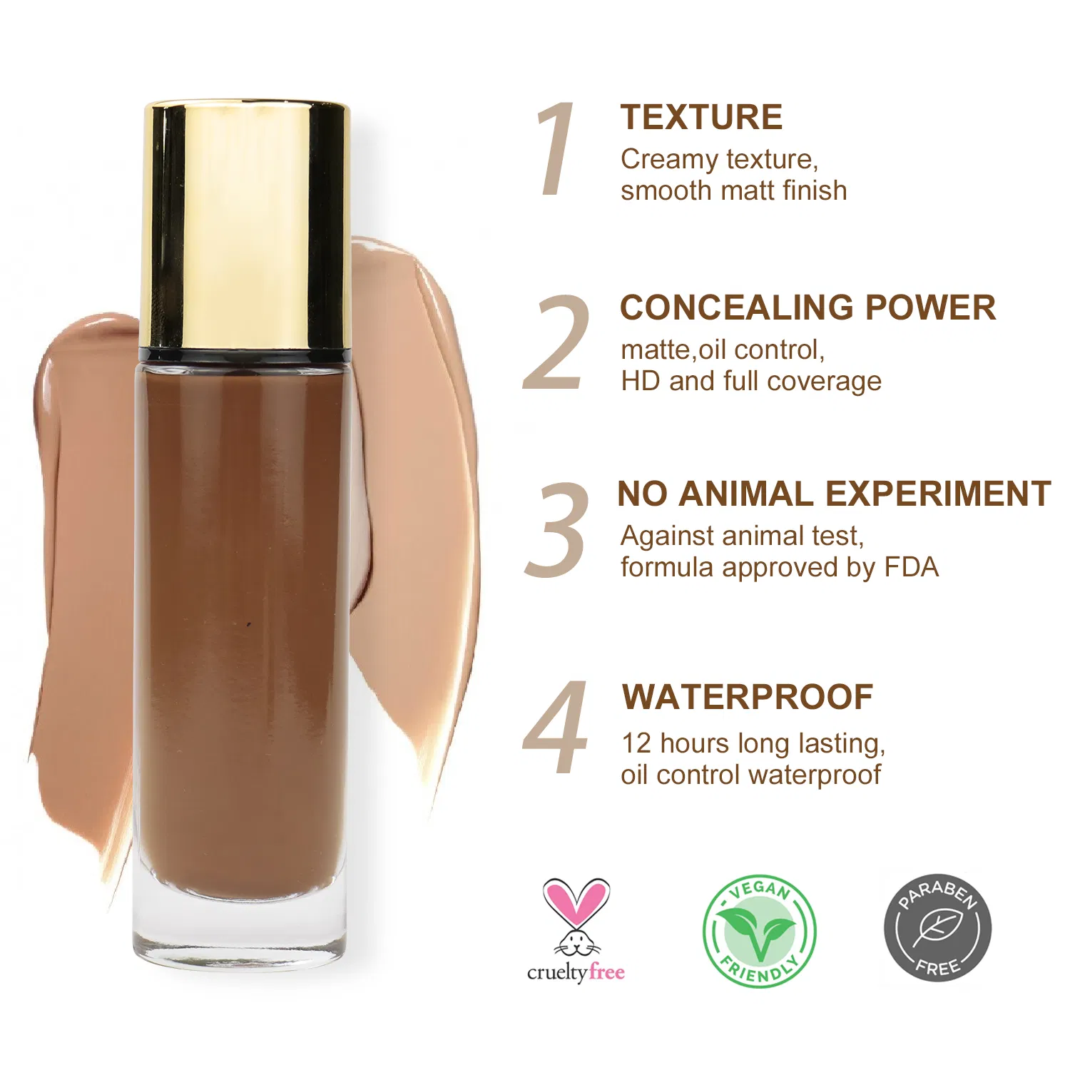 OEM Wholesale Matte Liquid Foundation Variety Pack