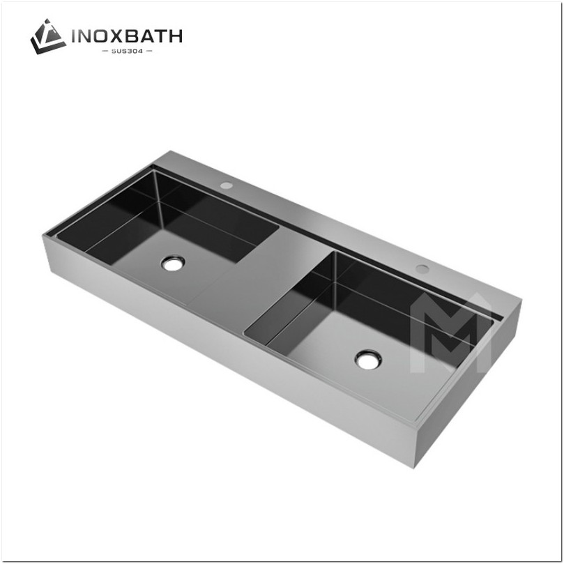 Встраиваемая раковина Inoxbath с скрытым сливом