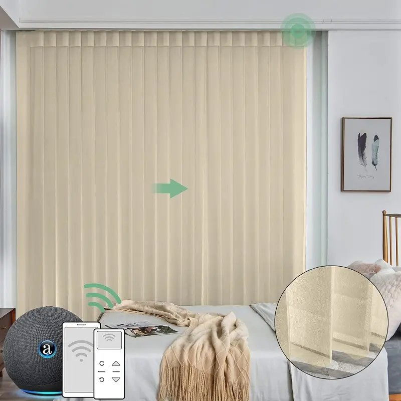 High Quality Customized Fabric Adjust Slats Motorized Vertical Dreamlike Blinds