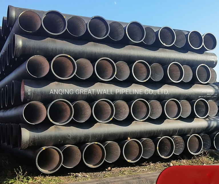 ISO 2531 Standards Class K7 K9 Bitumen Coating Ductile Iron Pipe Manufacturer