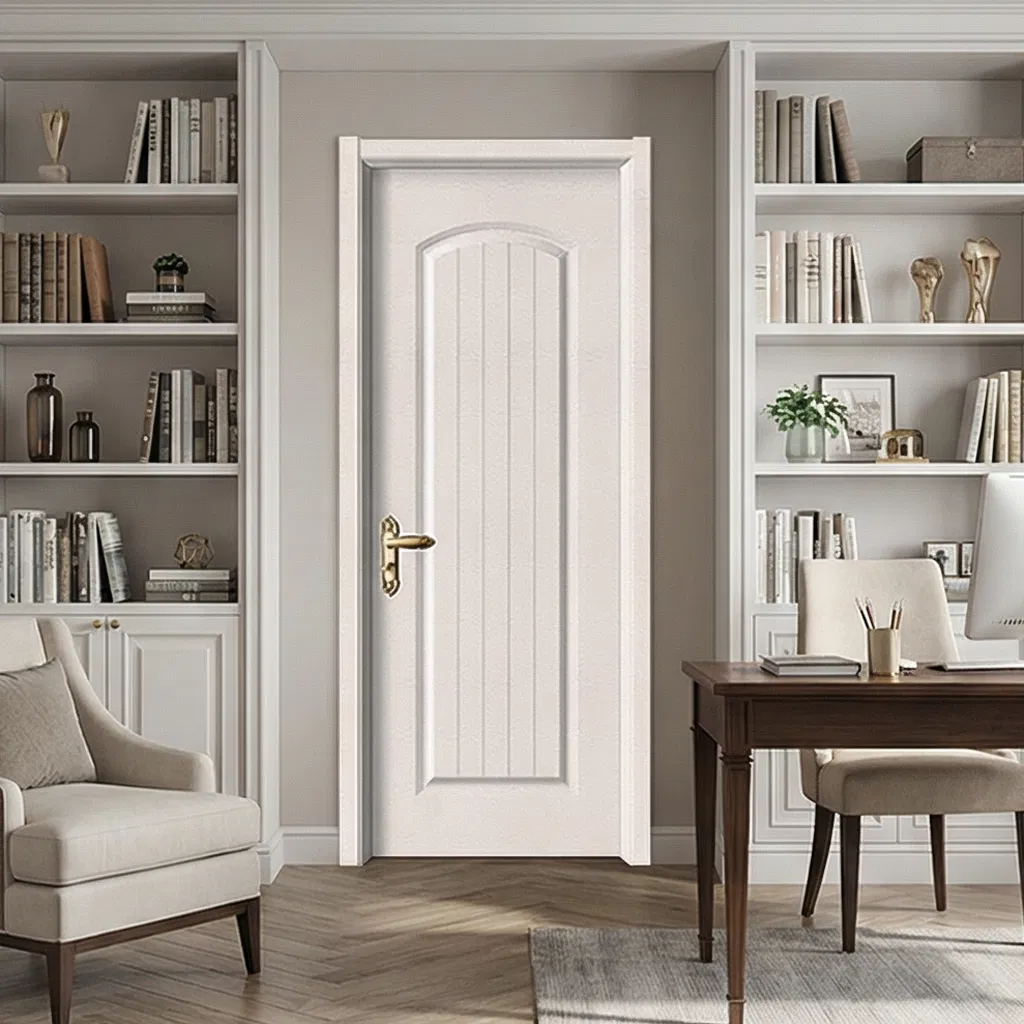 Modern Design Solid Wood Interior Door for Hotel Popular WPC Bedroom Door with Factory Wholesale Finished Surface