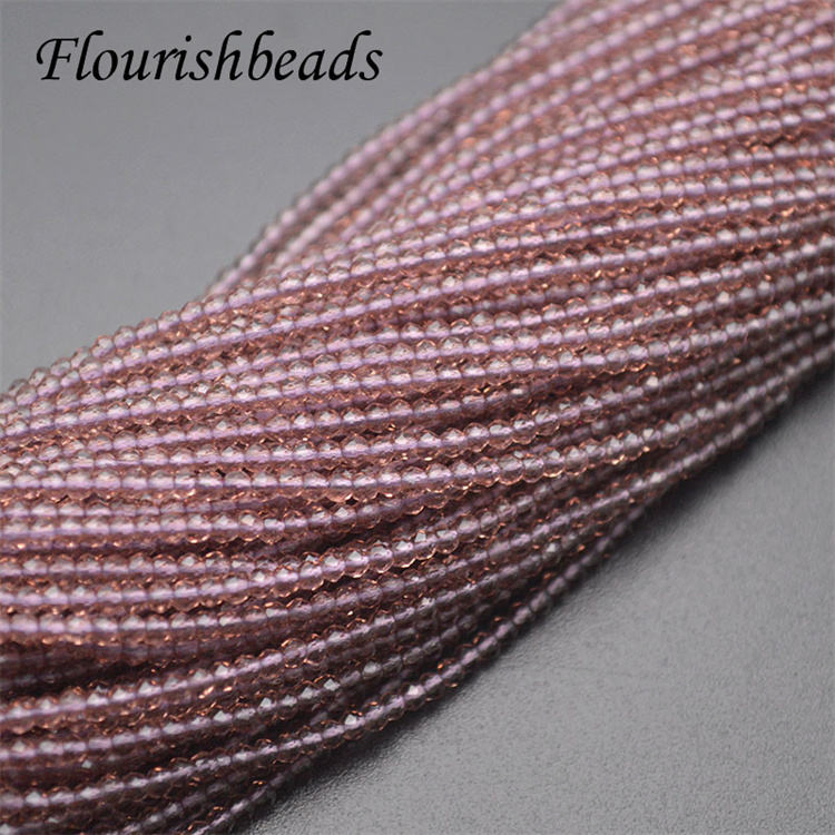 Various Colors Spacer Loose Beads 2mm Small Faceted Rondelle Glass Beads