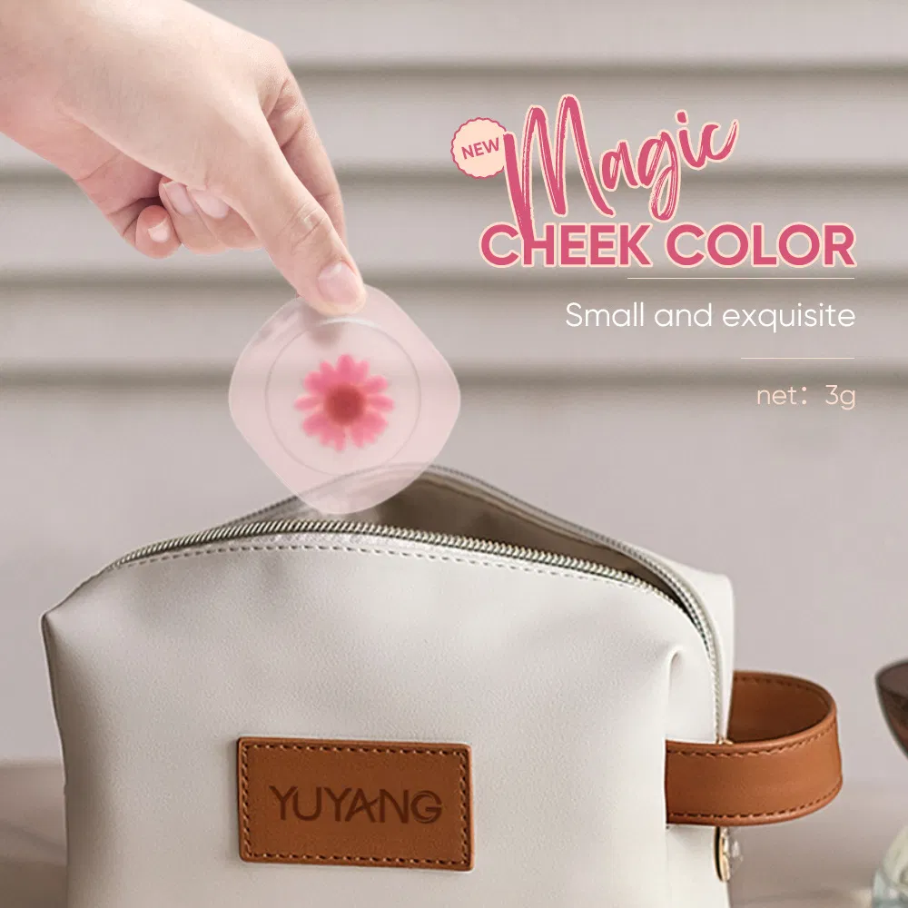 Makeup Color Changing Transparent Real Flower Jelly Blush Cream for Lips and Cheeks