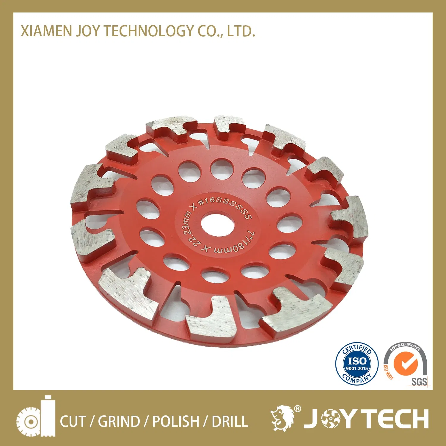 Floor Grinder Wheels with 24 Segments Concrete Grinding Wheel Abrasive Diamond Tool (JOY-CW-T24)