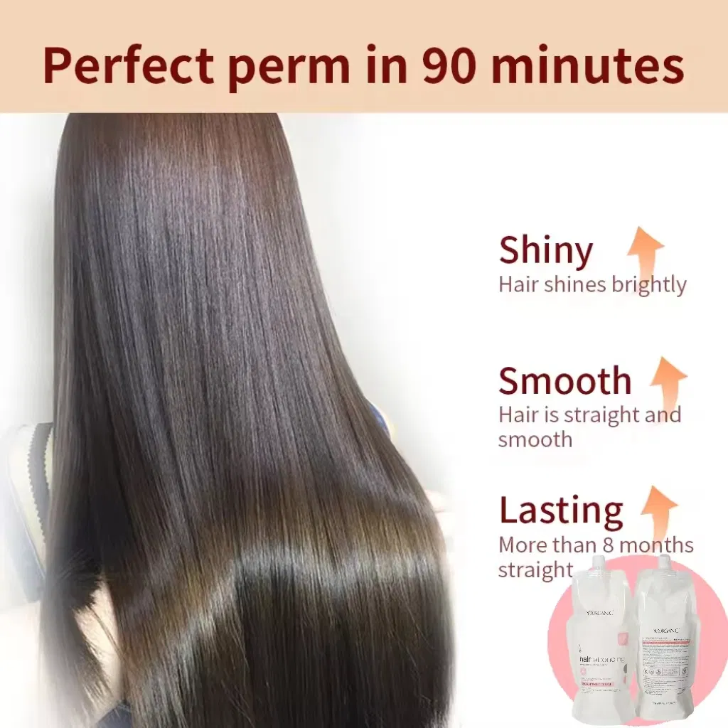 Wholesale Best Selling Private Label Organic Ion Collagen Hair Perm Rebonding Lotion with Supply Salon Use 1000ml*2/Set