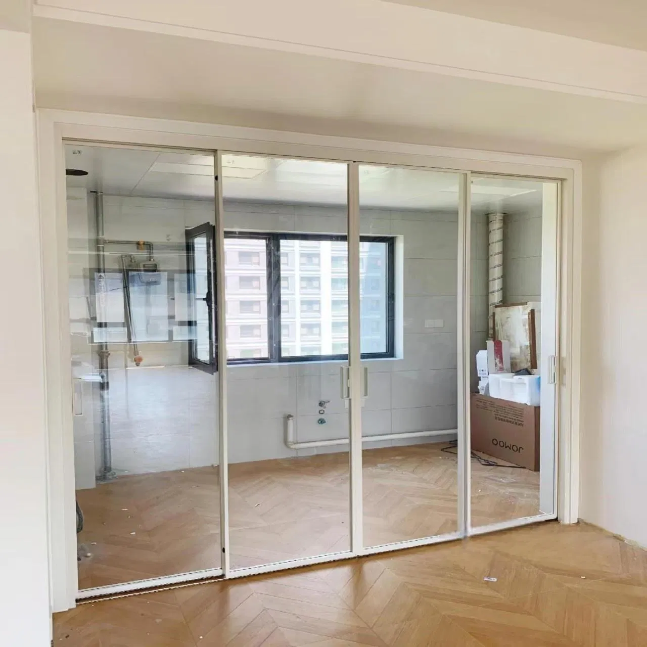 Складная алюминиевая раздвижная дверь Win-Star с защитой от защемления