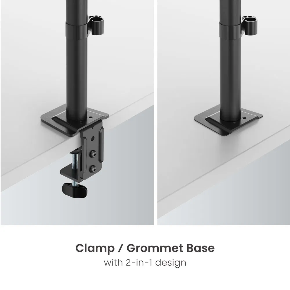 Economy Steel Monitors VESA Desk Mount Stand Articulating Adjustable Dual Monitor Holder Arm Bracket for 17"-32" Screen Computer